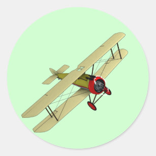 Sopwith Camel Biplane Classic Round Sticker
