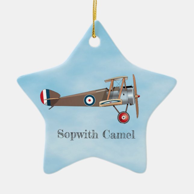 Sopwith Camel Ceramic Ornament (Front)