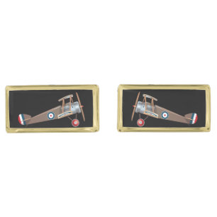 Sopwith Camel Gold Cufflinks