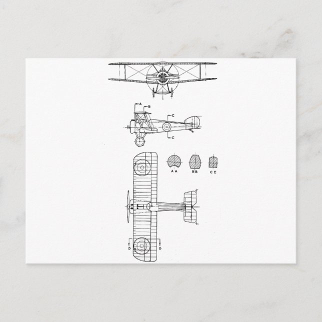 SOPWITH CAMEL POSTCARD (Front)