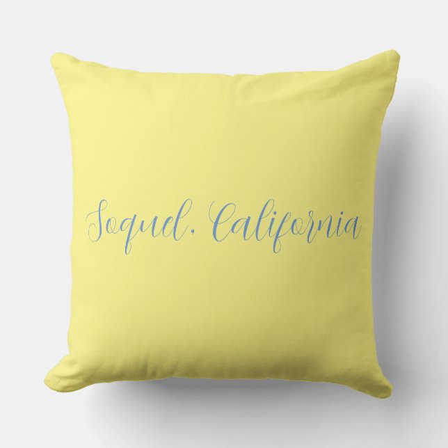 Soquel, California b/w Santa Cruz County Throw Pillow (Front)