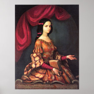 Sor Juana a los 15 años J. Sánchez Fine Art Poster