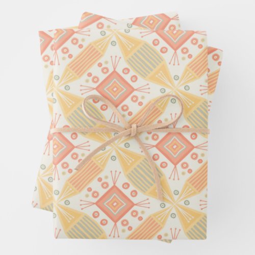 Sorbet Beautiful Handmade Geometric Pattern  Wrapping Paper Sheets