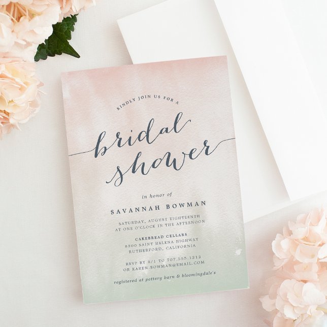 Sorbet Watercolor Pastel Bridal Shower Invitation (Creator Uploaded)