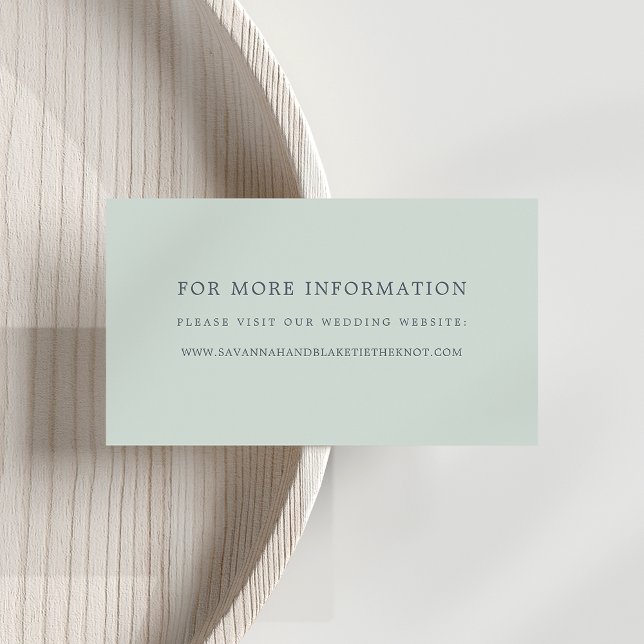 Sorbet Wedding Website Cards | Pastel Green (Creator Uploaded)