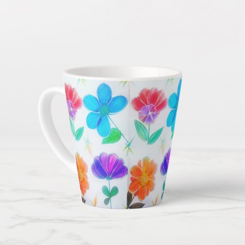 Sorbetes among flowers romantic style latte mug