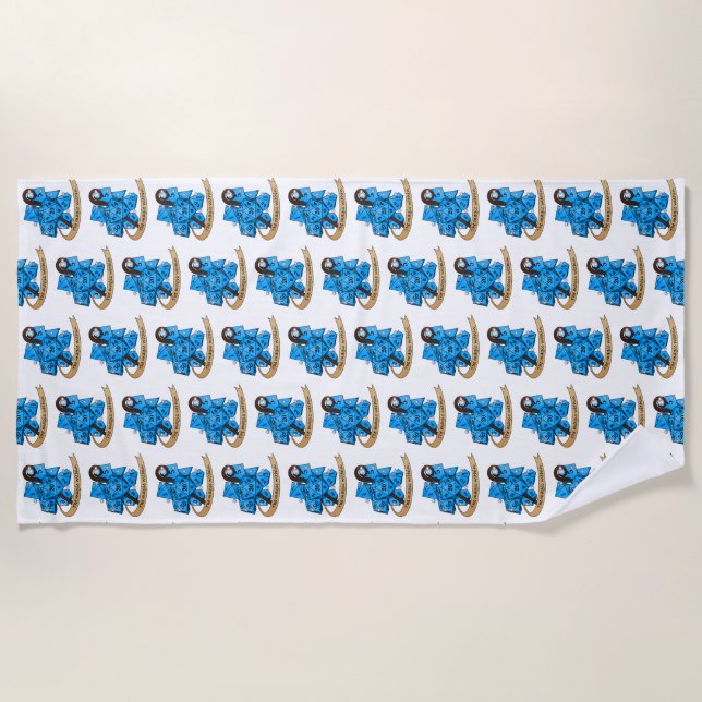 Sorcerer Dice Design Beach Towel (Front)