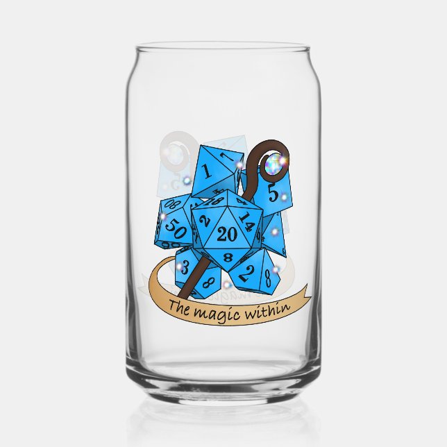 Sorcerer Dice Design Can Glass (Front)
