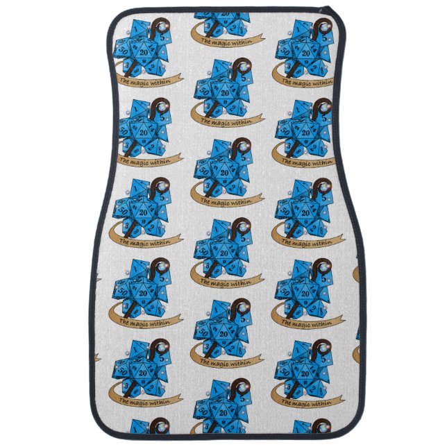Sorcerer Dice Design Car Floor Mat (Front)