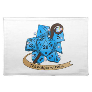 Sorcerer Dice Design Cloth Placemat