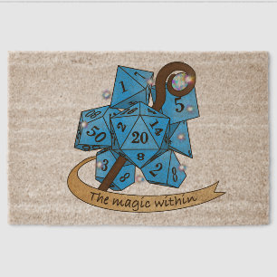 Sorcerer Dice Design Fiber Doormat