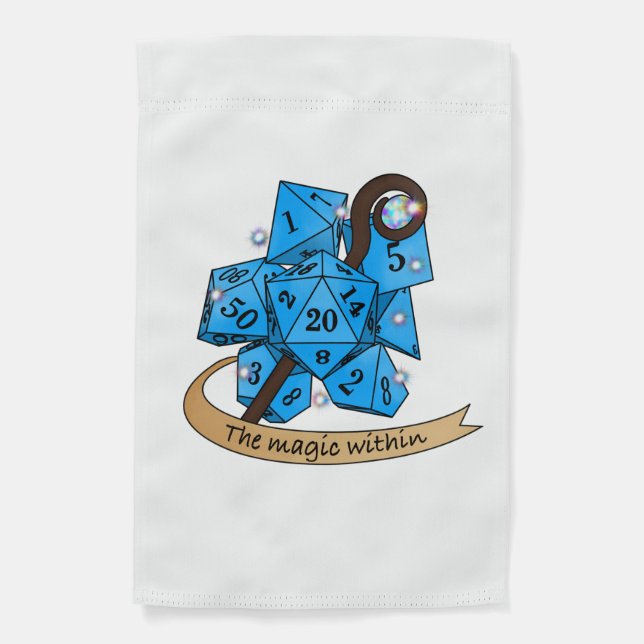 Sorcerer Dice Design Garden Flag (Front)