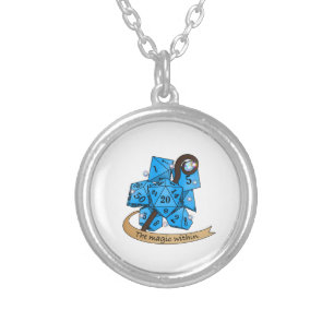 Sorcerer Dice Design Silver Plated Necklace
