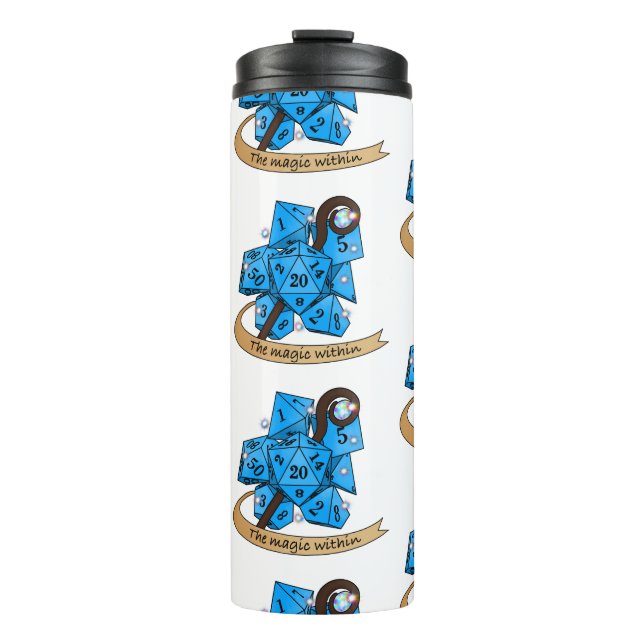 Sorcerer Dice Design Thermal Tumbler (Front)