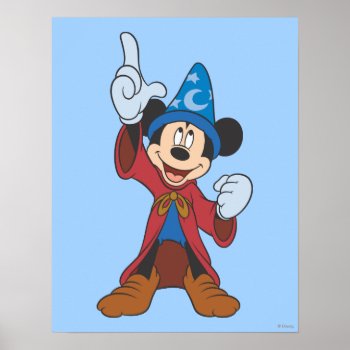 Sorcerer Mickey Mouse Poster by MickeyAndFriends at Zazzle