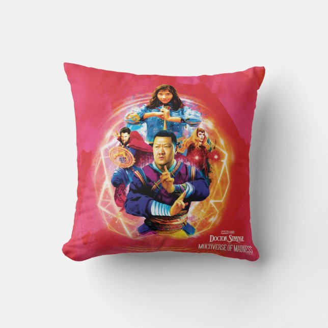 Sorcerer Supreme & Allies Mystic Graphic Throw Pillow (Front)