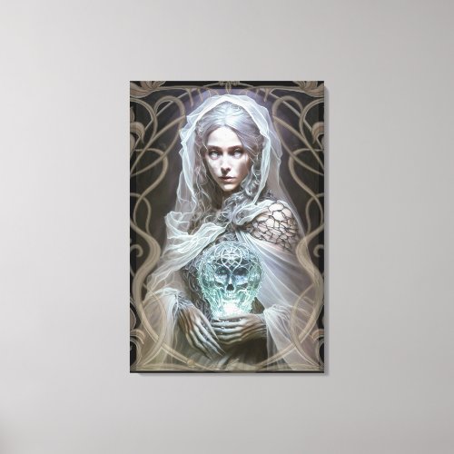 Sorceress Dark Fantasy Female Oracle Canvas Print