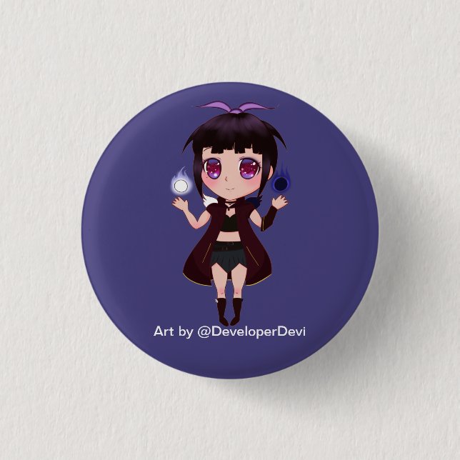 Sorceress Halcy Button (Front)
