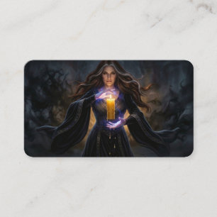 Sorceress of the Arcane Candle Bookmark Business Card
