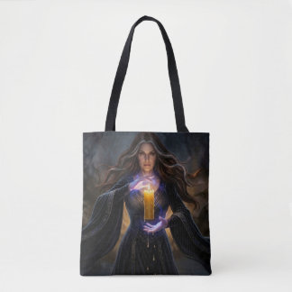 Sorceress of the Arcane Candle Tote Bag