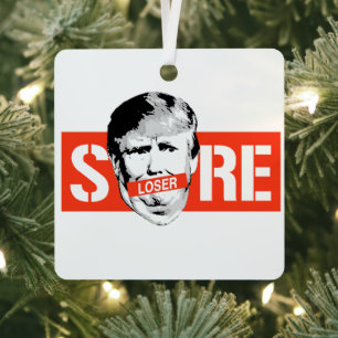 Sore Loser Trump Metal Ornament