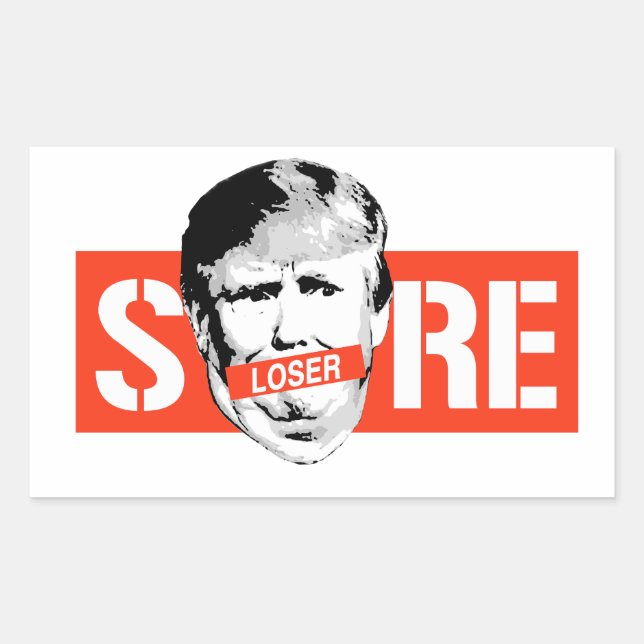 Sore Loser Trump Rectangular Sticker (Front)