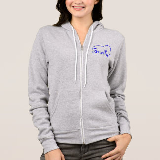 Sorella Italian Sister heart Blue Hoodie