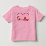 Sorella Italian Sister heart Red Toddler T-shirt