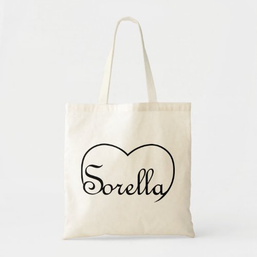 Sorella Italian Sister heart Tote Bag