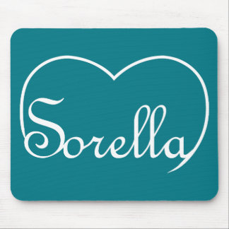 Sorella Italian Sister heart white Mouse Pad