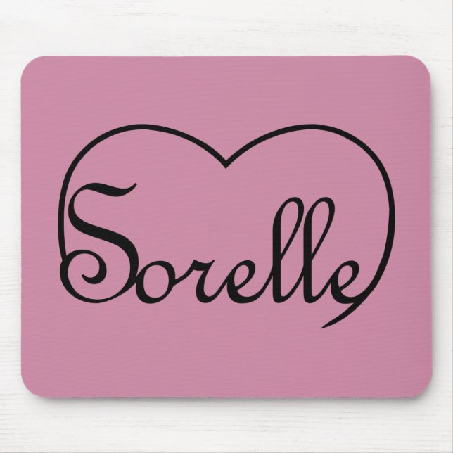 Sorelle Italian Sisters heart Mouse Pad (Front)