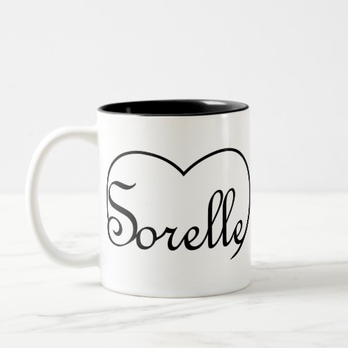 Sorelle Italian Sisters heart Two_Tone Coffee Mug