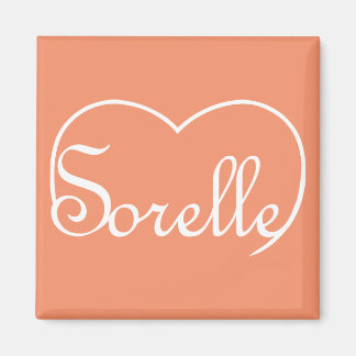 Sorelle Italian Sisters heart white Magnet