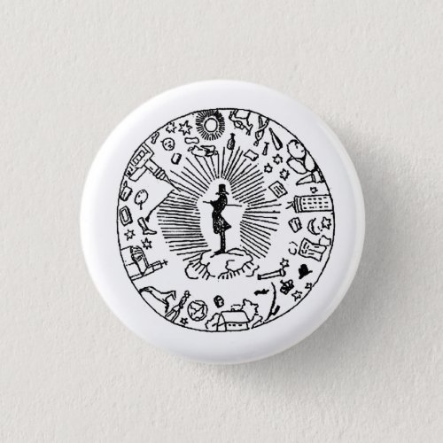 SOREN KIERKEGAARD AND THE CORSAIR AFFAIR BUTTON