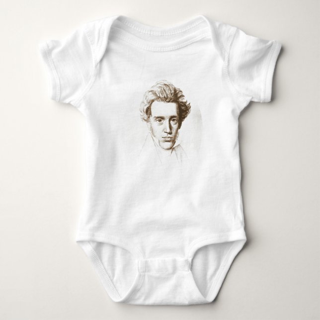 Søren Kierkegaard - Existentialist Philosopher Baby Bodysuit (Front)