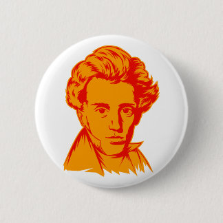 Soren Kierkegaard philosophy existentialist portra Button