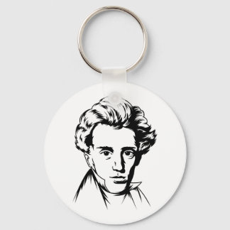 Soren Kierkegaard philosophy existentialist portra Keychain