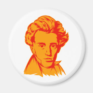 Soren Kierkegaard philosophy existentialist portra Magnet