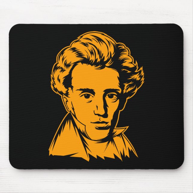 Soren Kierkegaard philosophy existentialist portra Mouse Pad (Front)