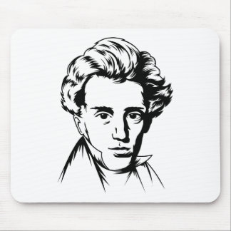Soren Kierkegaard philosophy existentialist portra Mouse Pad