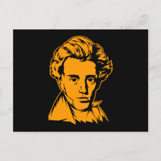 Soren Kierkegaard philosophy existentialist portra Postcard
