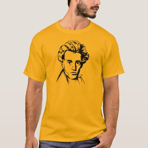 Soren Kierkegaard philosophy existentialist portra T_Shirt