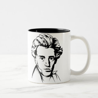 Soren Kierkegaard philosophy existentialist portra Two-Tone Coffee Mug