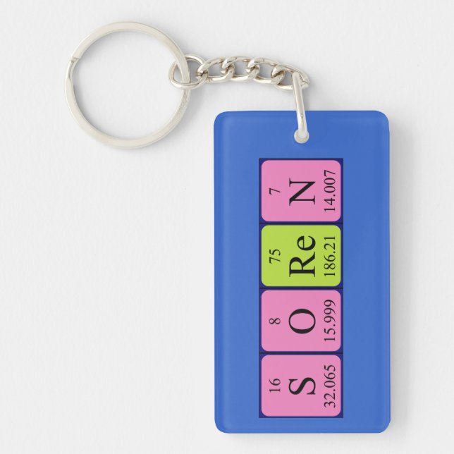 Sören periodic table name keyring (Front)