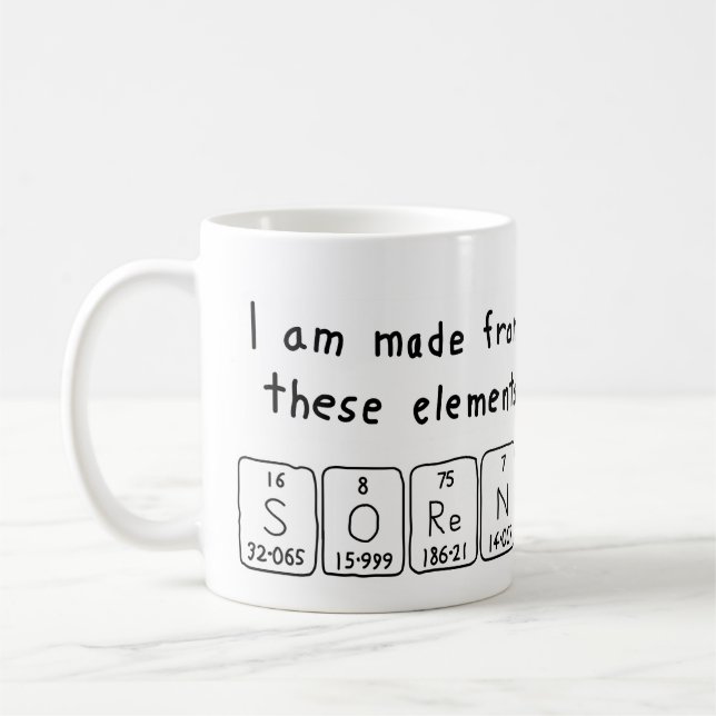 Soren periodic table name mug (Left)