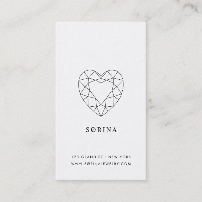 Sørina Jewelry Logo Moonstone Business Card (Front)