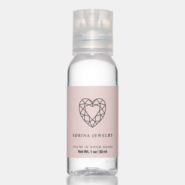Sørina Jewelry Logo Rose Quartz Hand Sanitizer (Front)