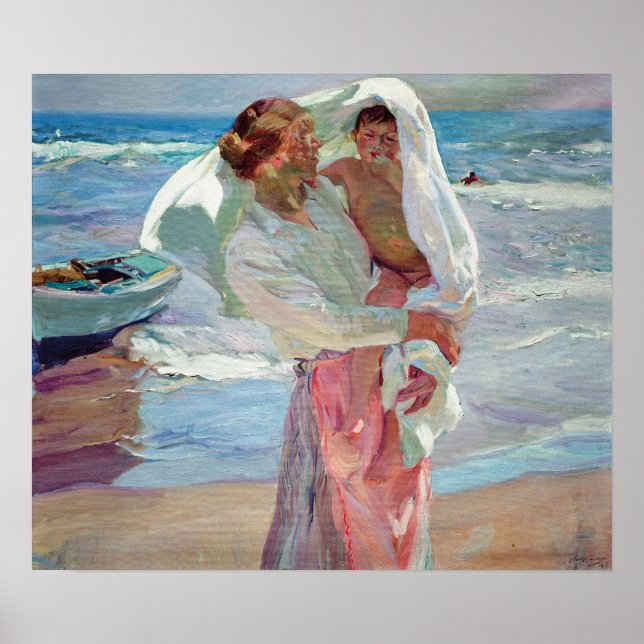 Sorolla - After Bathing Woman & Child Poster (Front)