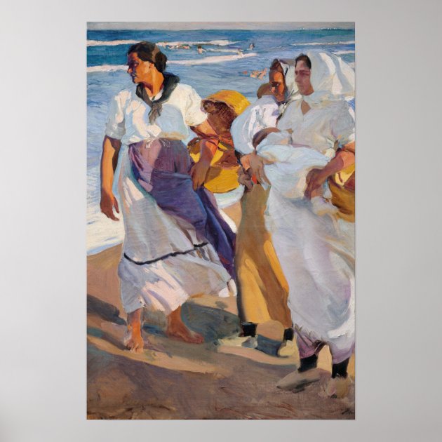 Sorolla - Fisherwomen From Valencia Poster | Zazzle