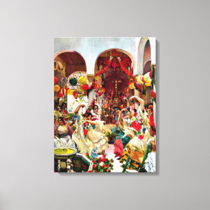 Sorolla painting - Seville, the Dance Canvas Print